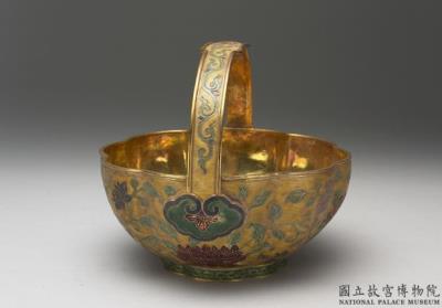 图片[2]-Gold champleve flower basket, Qing dynasty, Qianlong reign (1736-1795)-China Archive